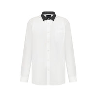 Black Collar White Shirt
