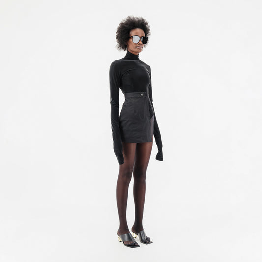 Half Skirt Crocodile Print Bodysuit
