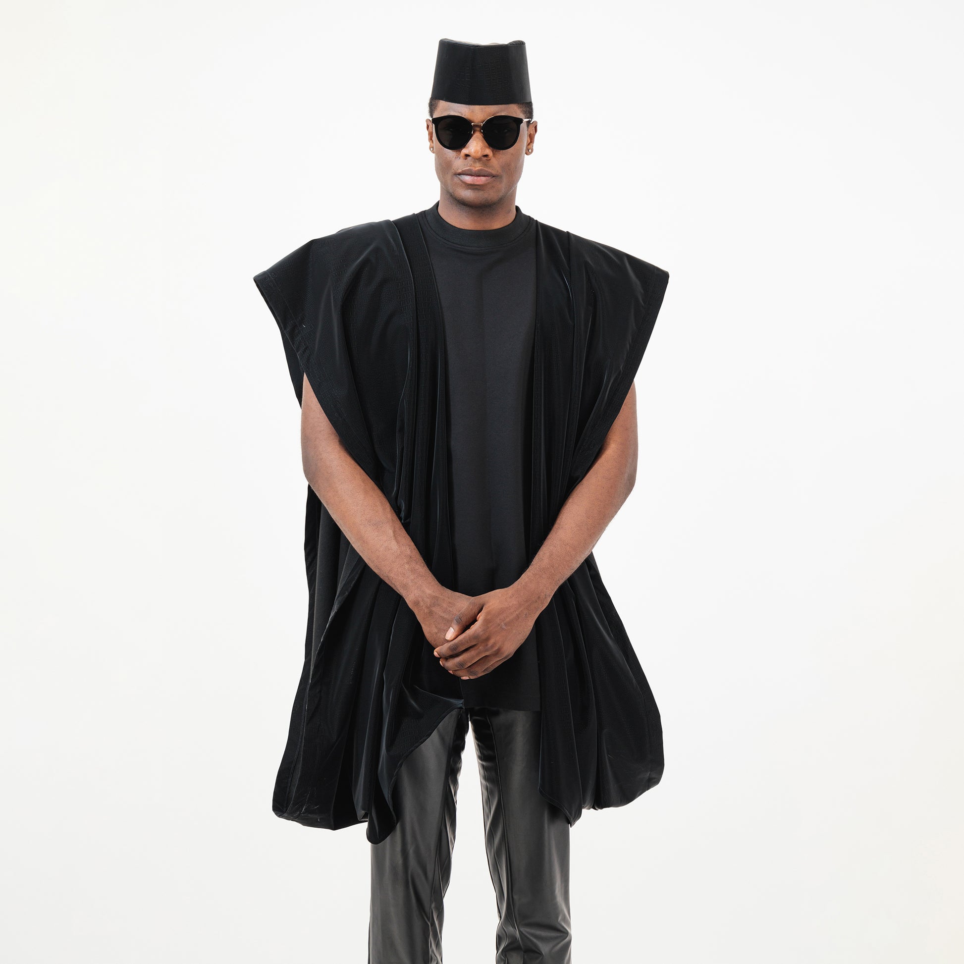 Black crocodile Yoruba Hat