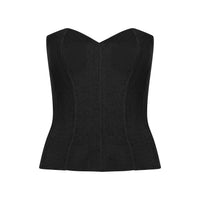 Black Denim Corset Top