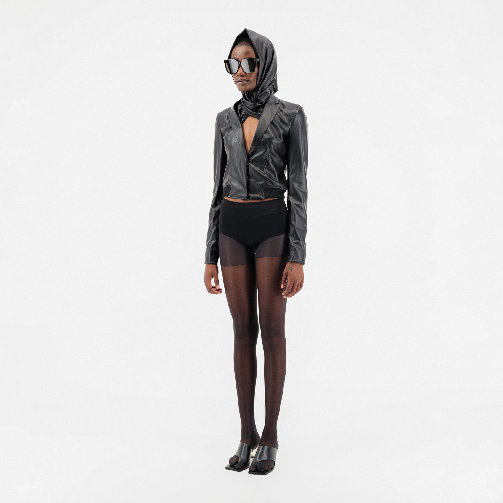Layered Head Scarf Jacket