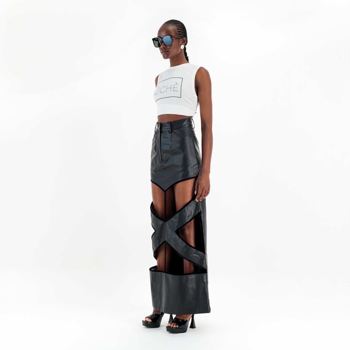 X Cut Out Maxi Skirt
