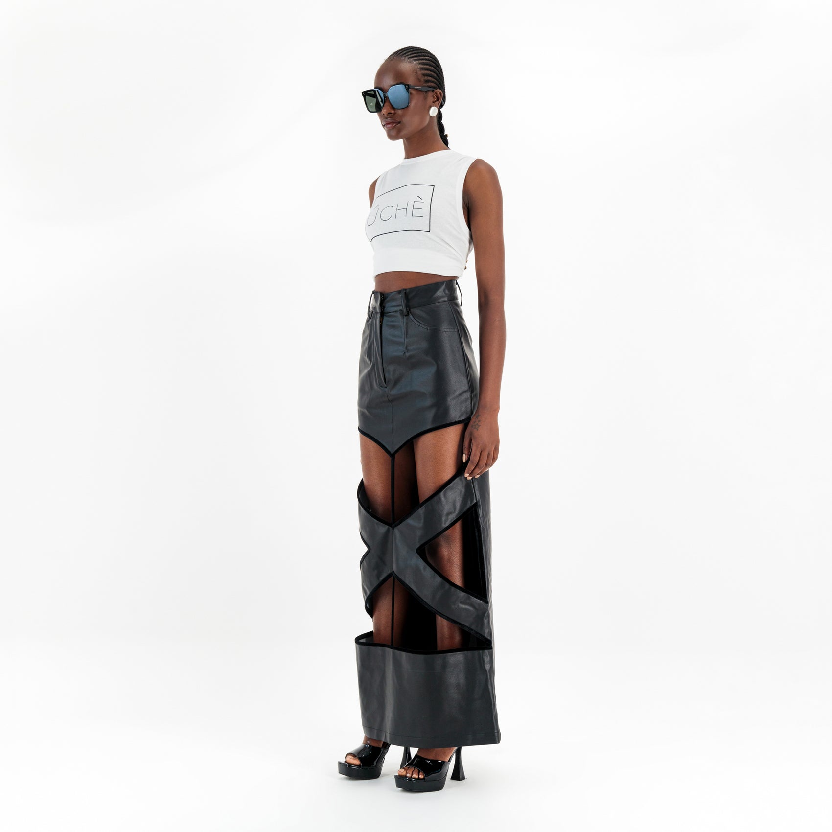 X Cut Out Maxi Skirt