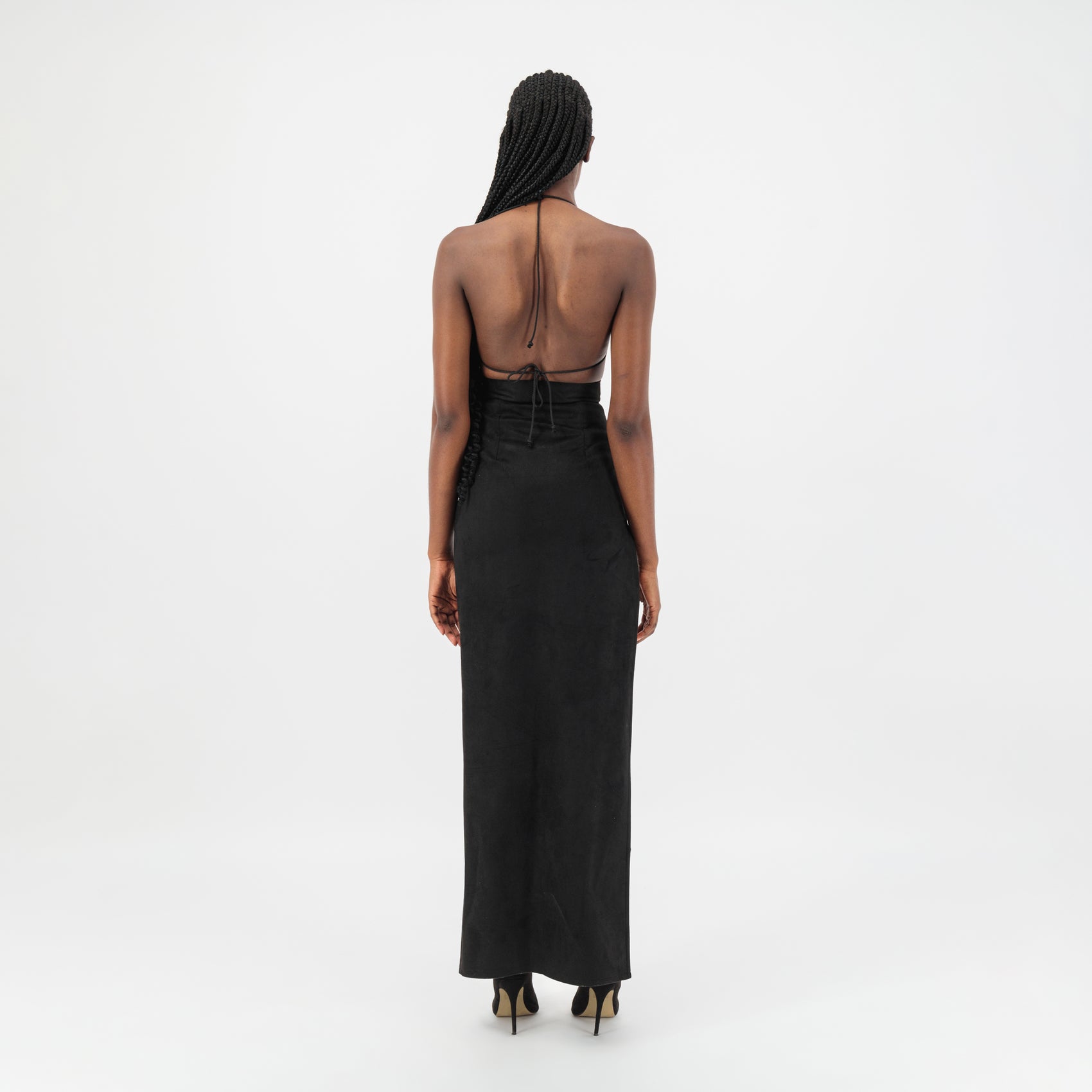 Black Maxi Touch of Red Skirt