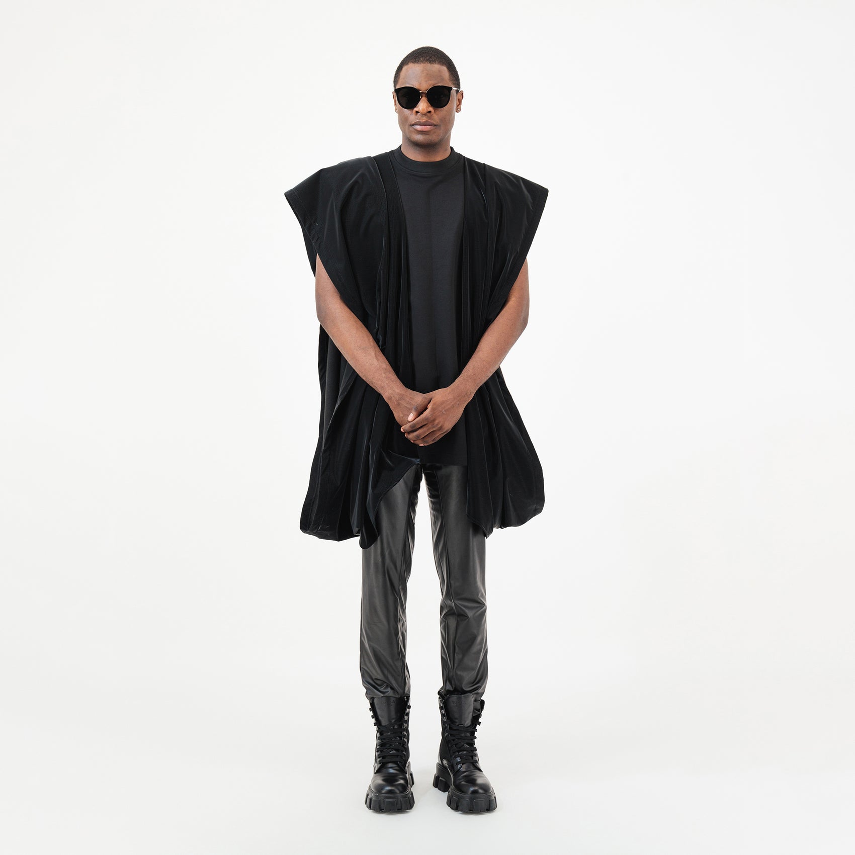 Crocodile Print Agbada Sleeves T - Shirt