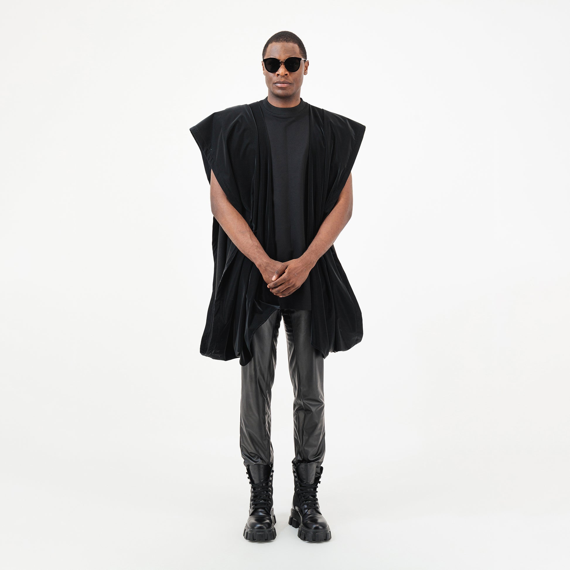 Crocodile Print Agbada Sleeves T - Shirt