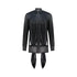 Satin draping cut-out shirt in Black
