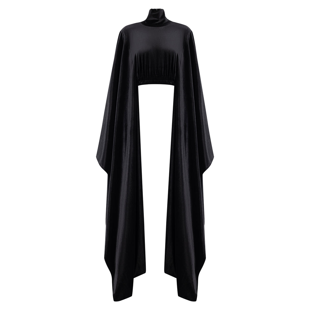 Velvet Agbada Sleeves Crop Top