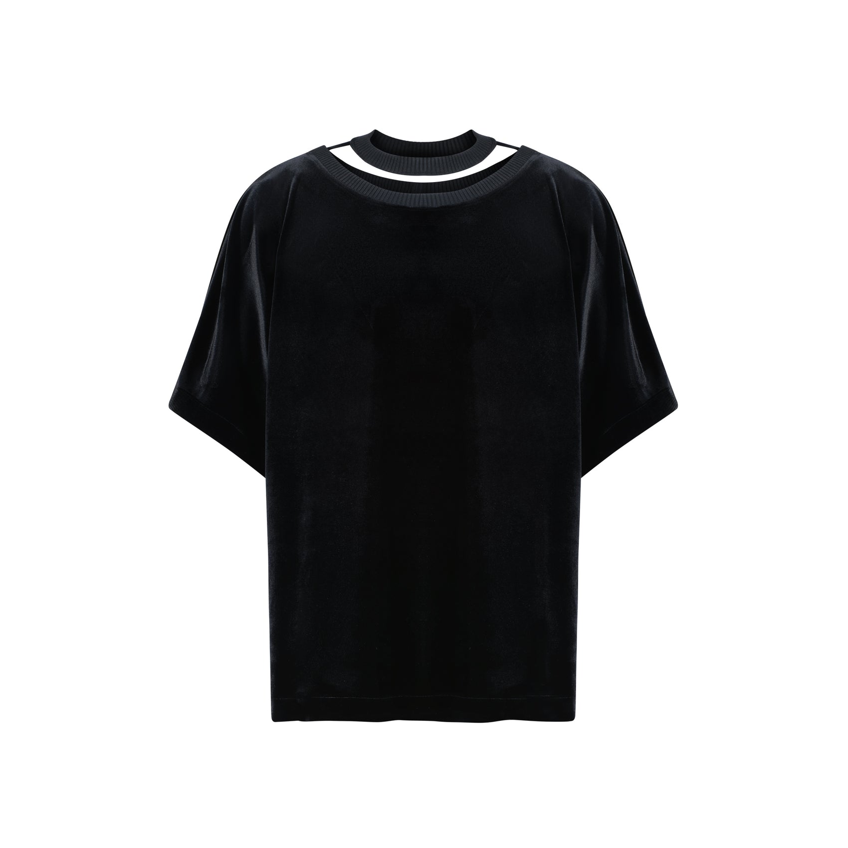 Velvet Double Collar T - Shirt