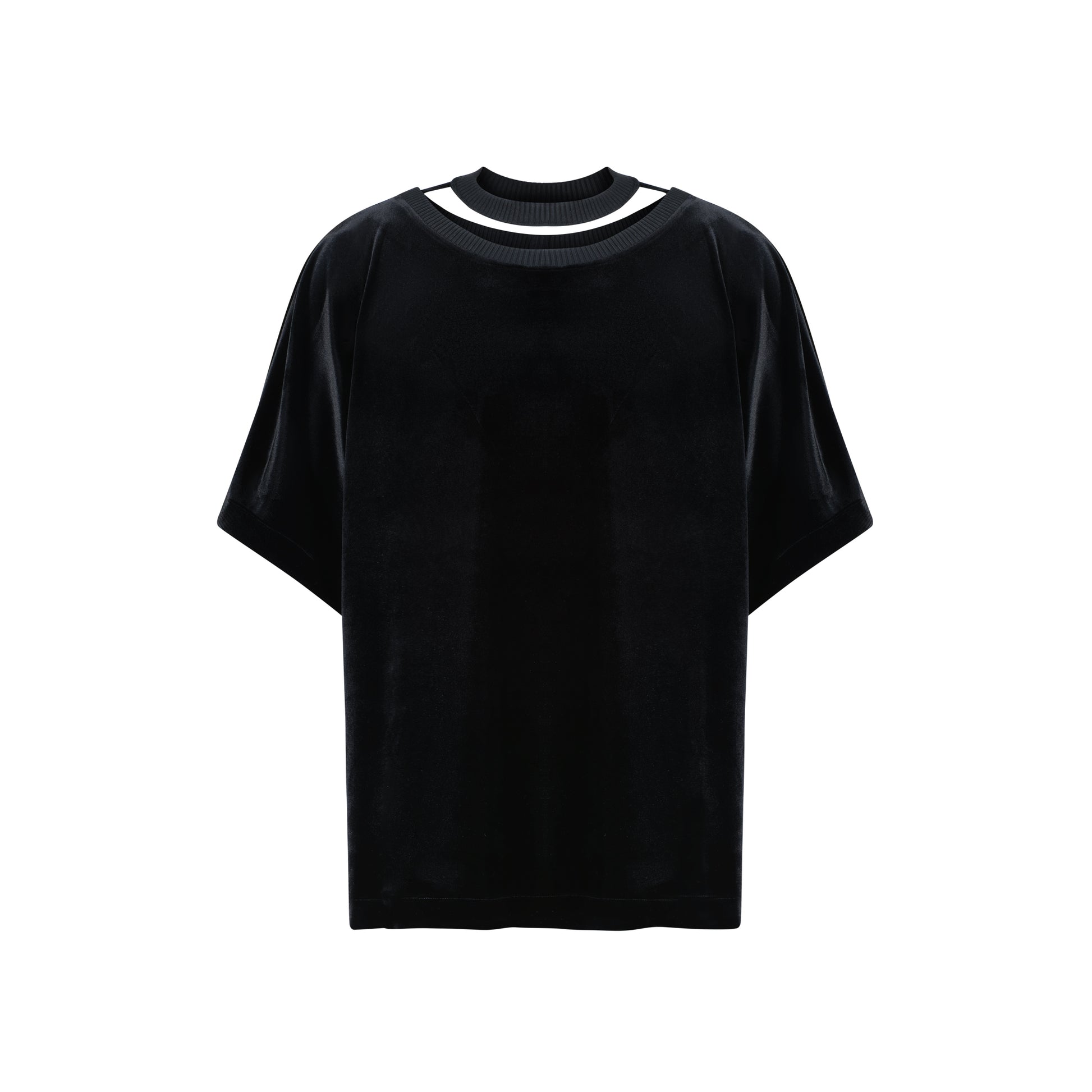 Velvet Double Collar T - Shirt