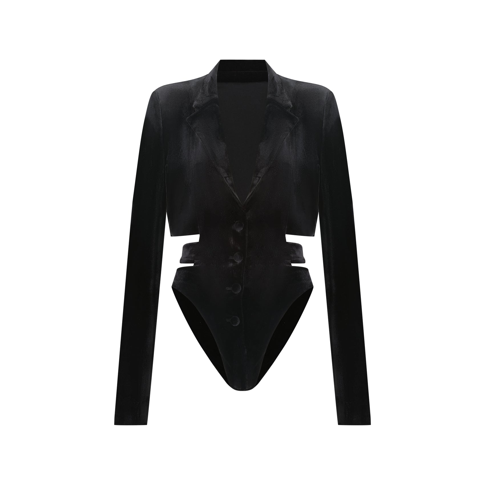 Black Velvet Jacket Bodysuit