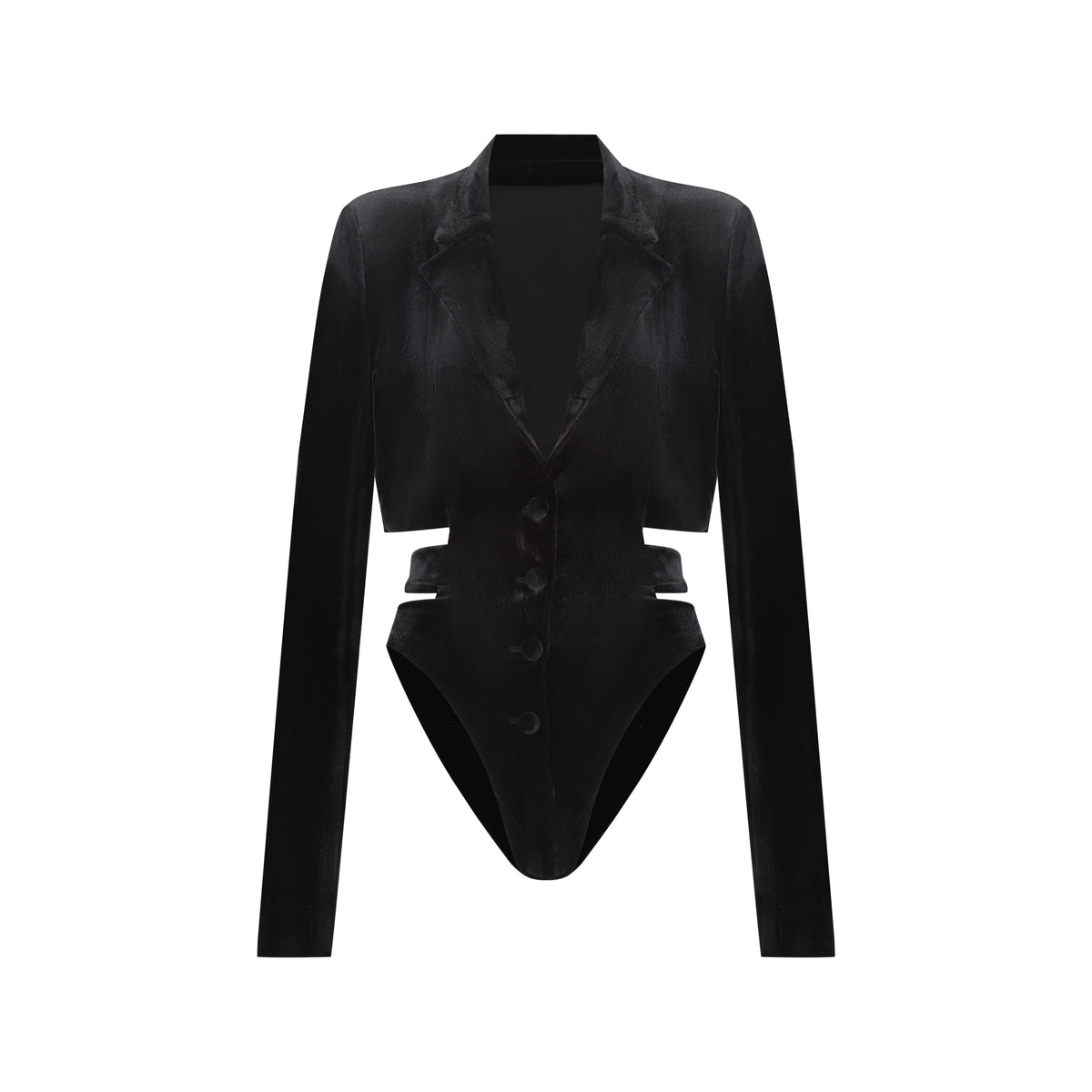 Black Velvet Jacket Bodysuit