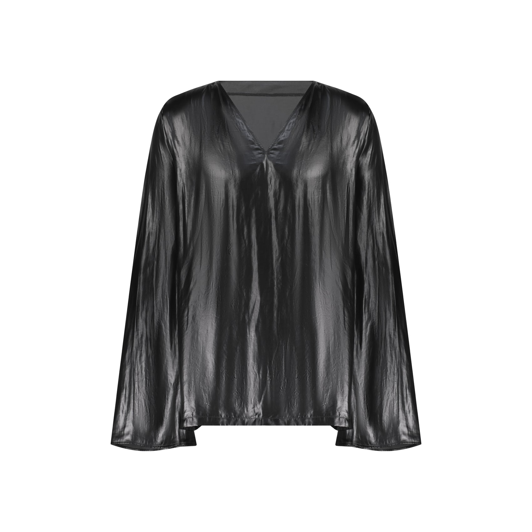 Black Wide Sleeves Shirt