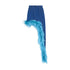 Blue Denim Asymmetrical Blue Feather Trim Skirt
