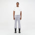Blue Embossed Jacquard Pants