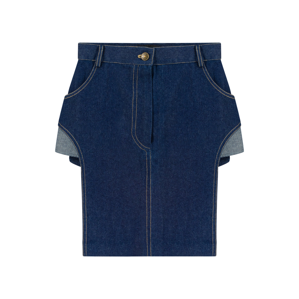 Denim Cut Out Skirt