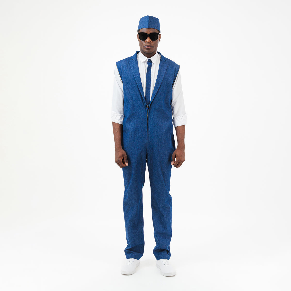 Denim Zipper Jumpsuit