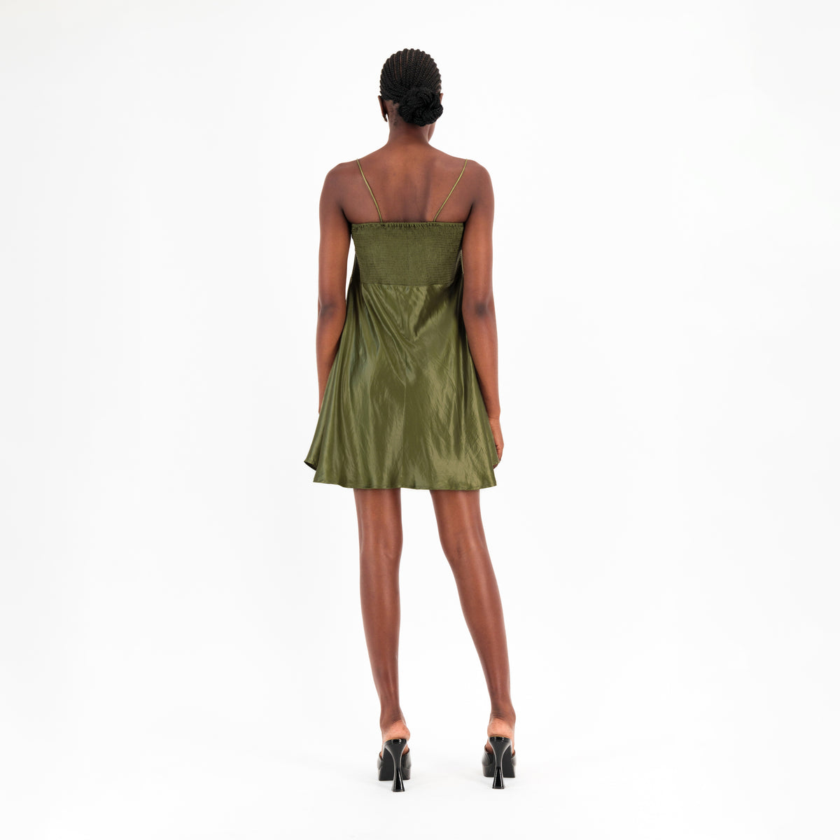 green mini slip dress Dress, Custom Size Size:CL Mini length Ashley Trulani 9 Drawer girl sash