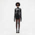 Half Skirt Faux Leather Bodysuit