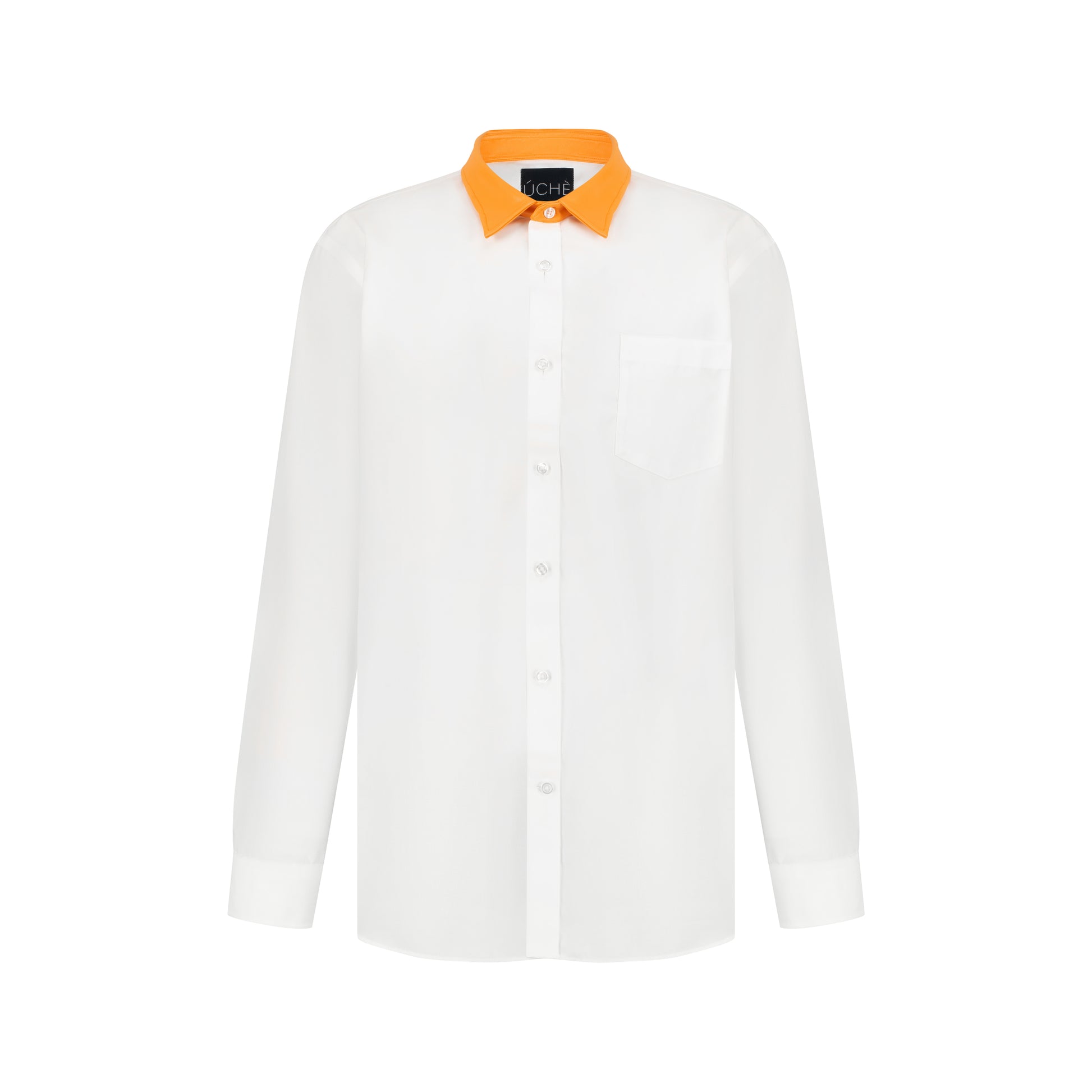 white and orange dress shirt Men's Performance Orange Dress Shirt (Best Stretch Button Down) Extra Trim / 15 / s-m / 34-35