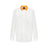Orange Collar White Shirt