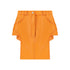 Orange Faux Leather Cut Out Skirt