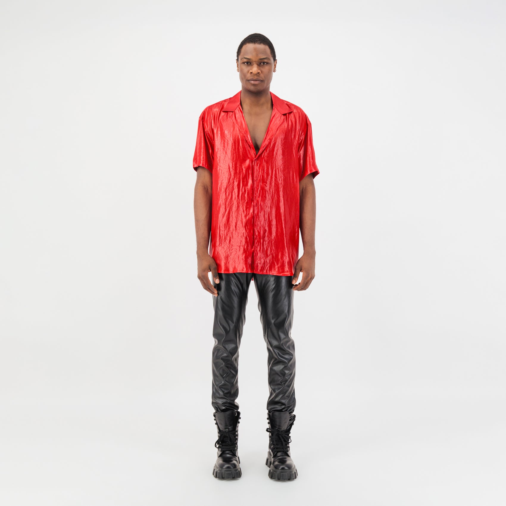 Red Satin Shirt