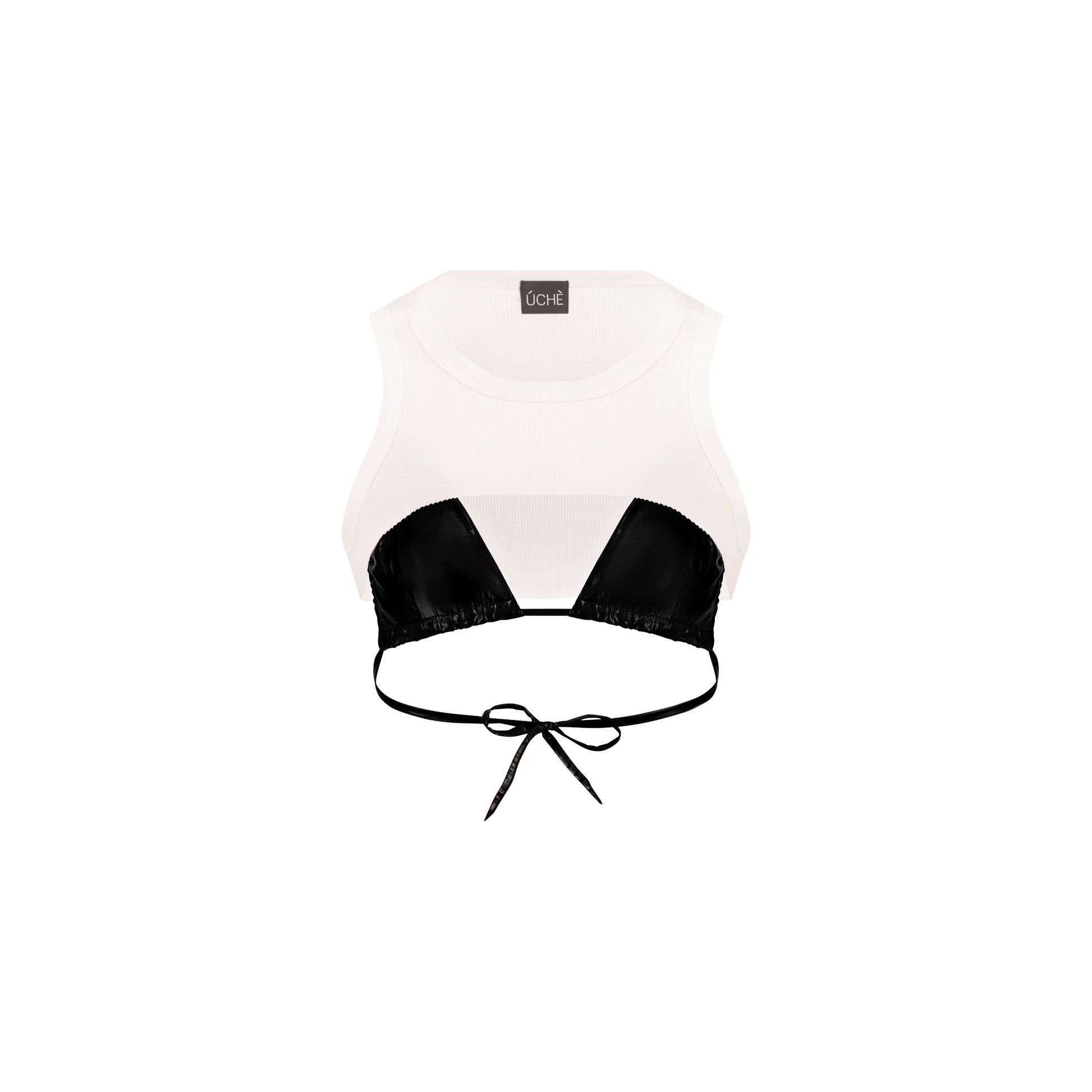 Black Bikini Layered Tank Top