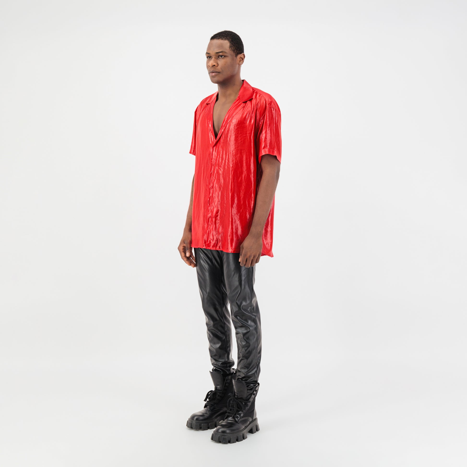 Red Satin Shirt