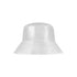 Reversible metallic bucket hat in metallic white with wide stitched brim and classic fit.