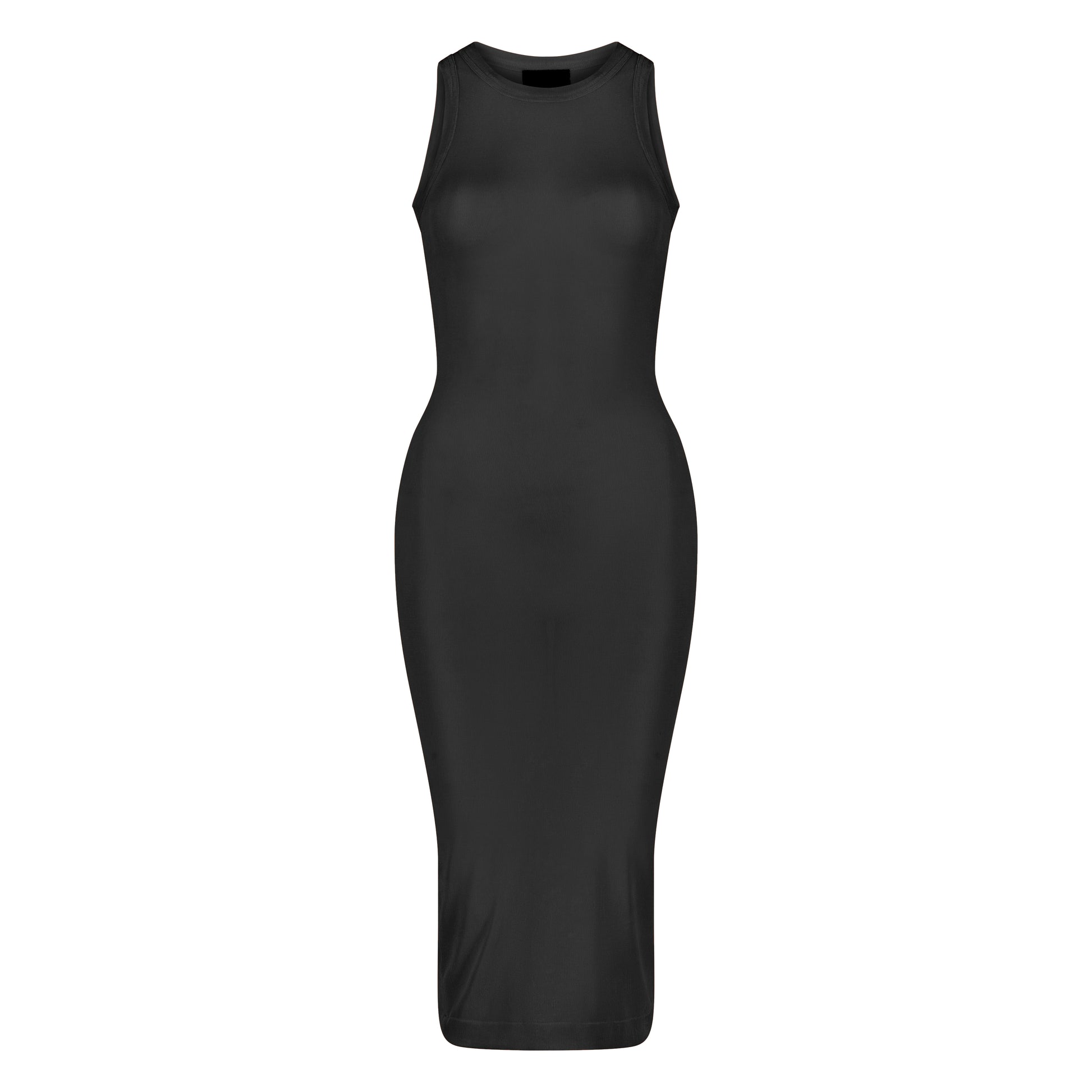 Semi-Sheer Dress In Black