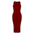 Semi-Sheer Dress In Burgundy