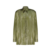 Side Cut-Out Shirt In Green
