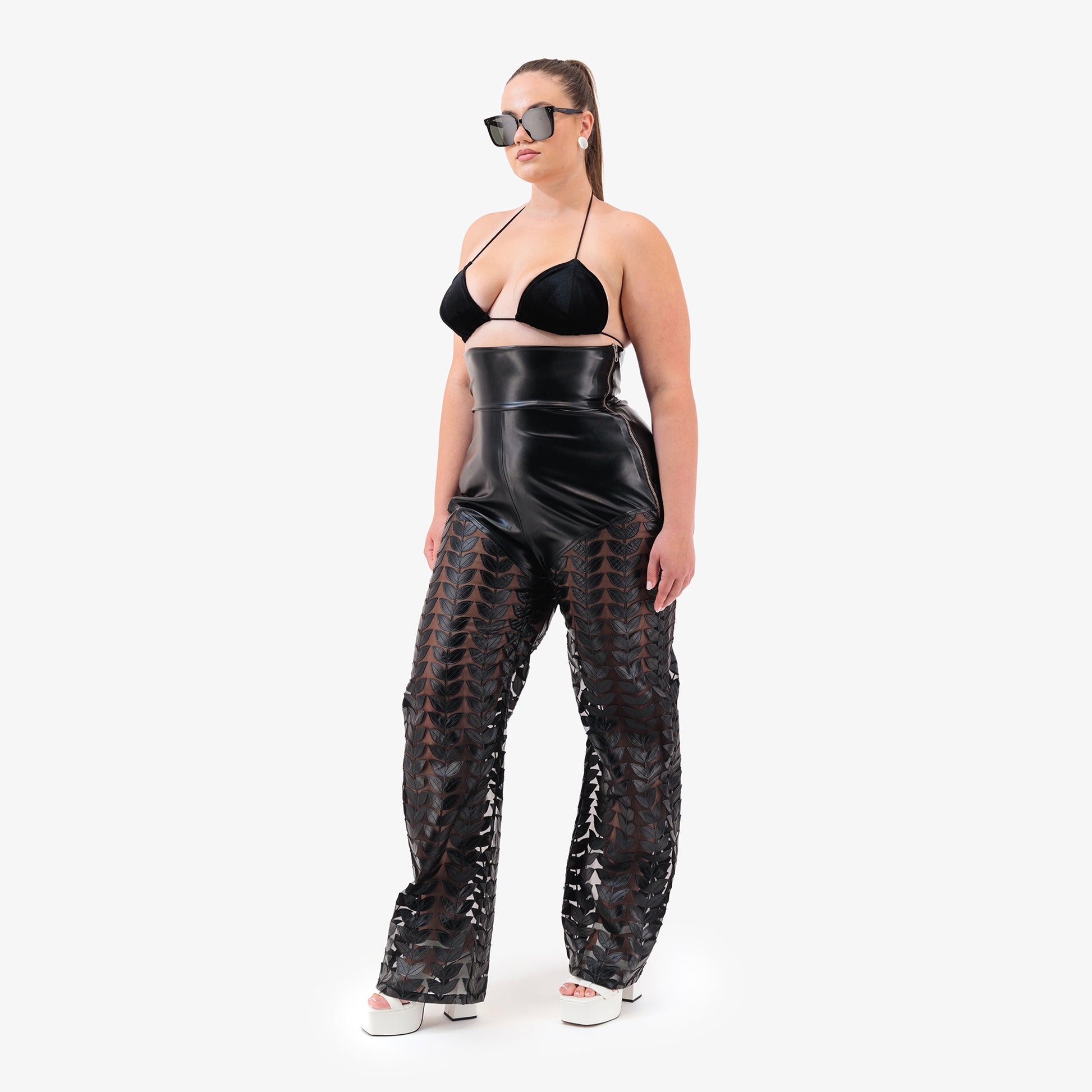 The Leather Leaf High Waist Pants