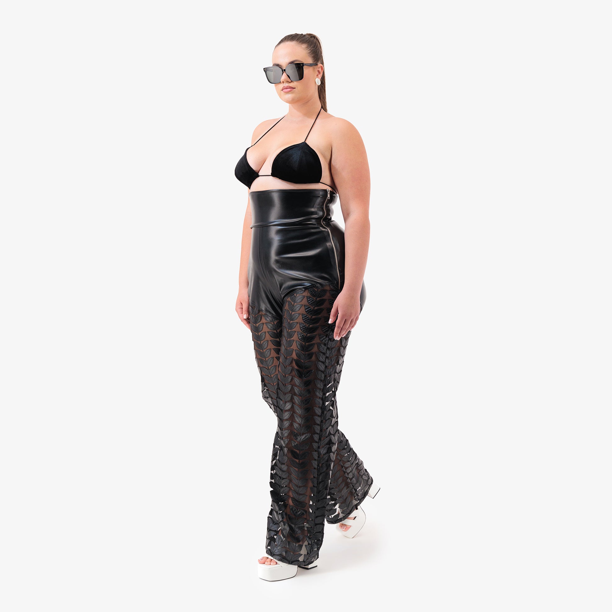 The Leather Leaf High Waist Pants