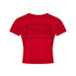 ÚCHÈ Logo Cotton Cropped T-shirt in Red