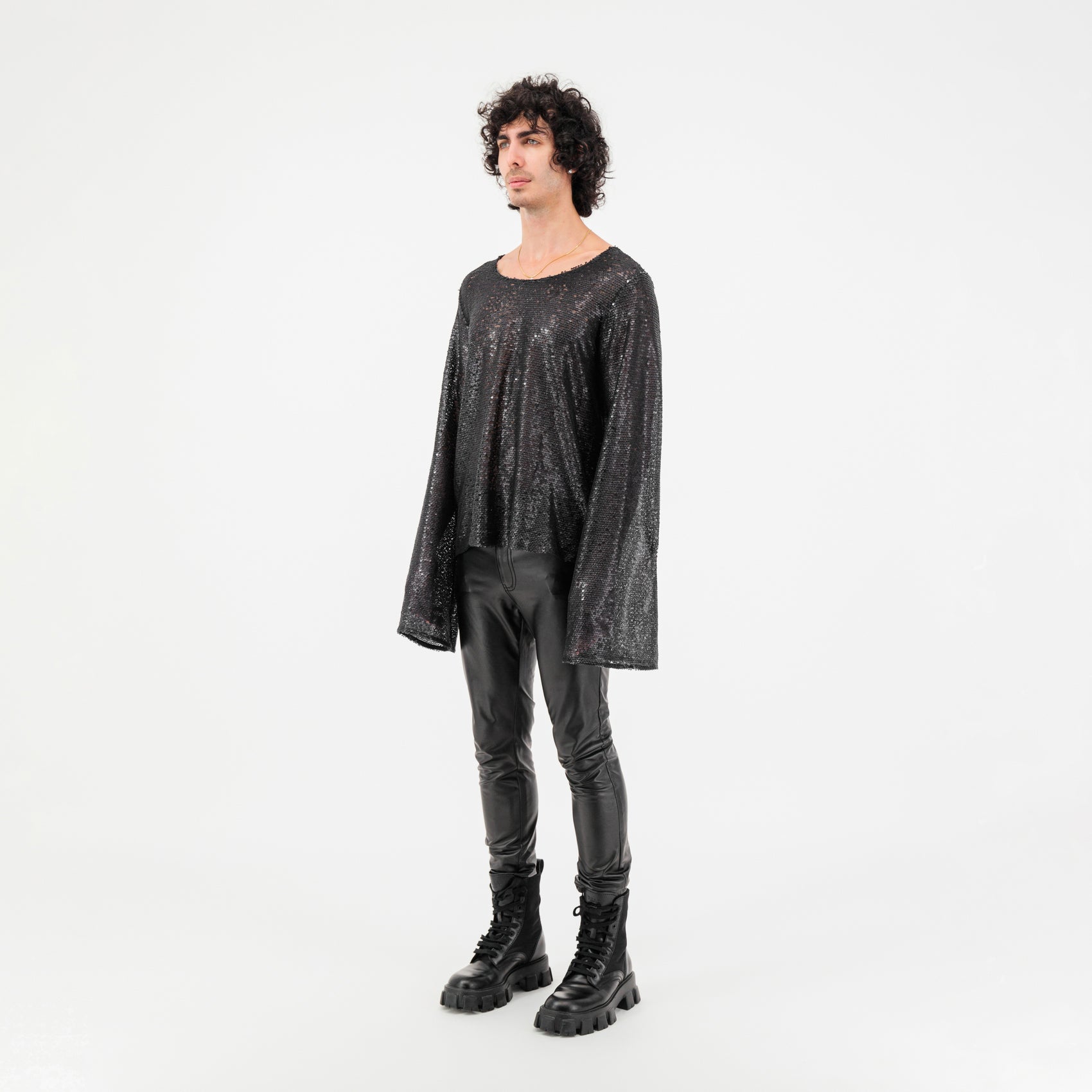 Sequin Oversized Shirt