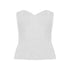 White Denim Corset Top
