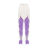 Feather tie- ankle pants In White