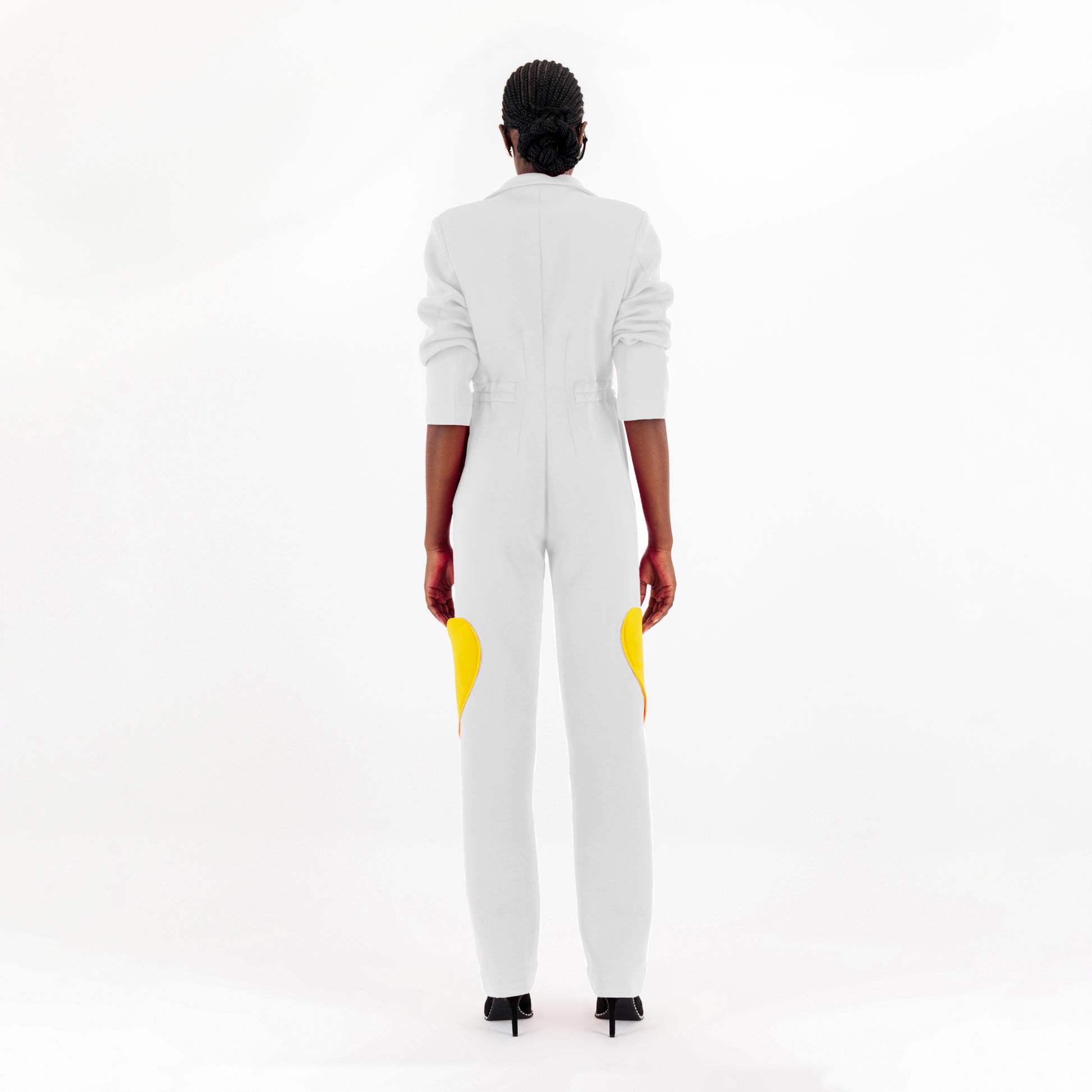 White Heart Detail Jumpsuit