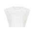White Sleeveless Crop Shirt