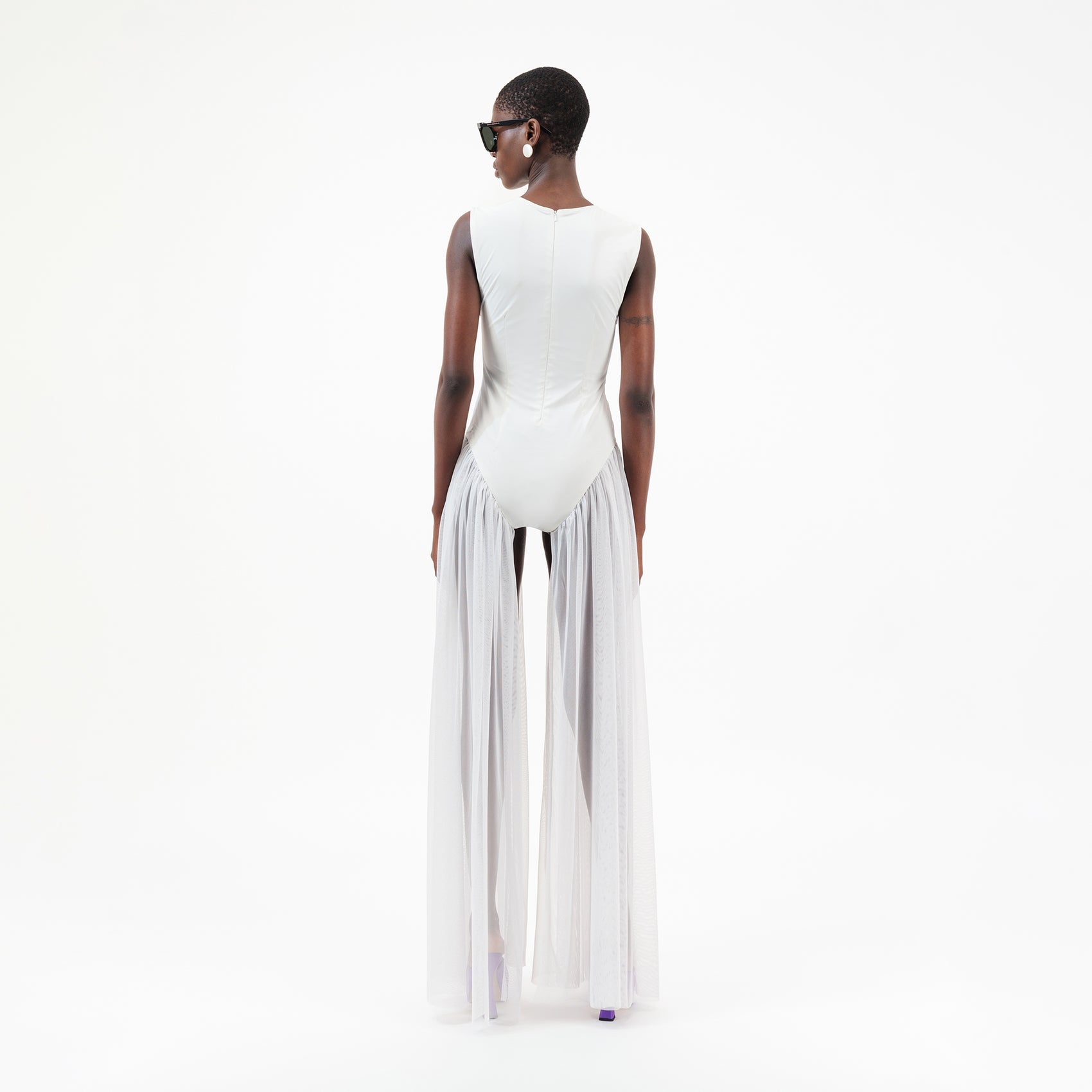 White Tulle Bodysuit